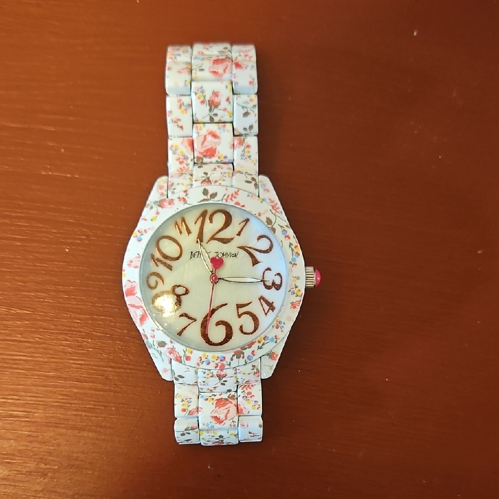 Floral Watch with Large Numbers